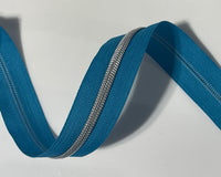 #5 Zipper Tape - 3 yard cut - Electric Blue 63