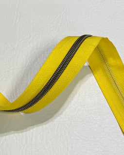 #5 Zipper Tape - 3 yard cut - Yellow 766