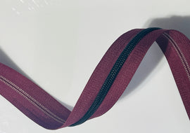 #5 Zipper Tape - 3 yard cut - Maroon