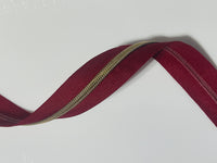 #5 Zipper Tape - 3 yard cut - Brick Red (not 520)