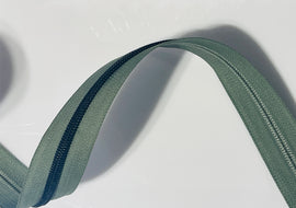 #5 Zipper Tape - 3 yard cut - Sage Green