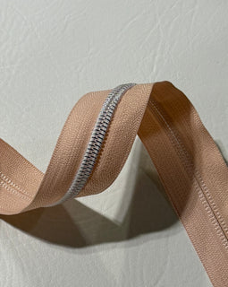 #5 Zipper Tape - 3 yard cut - Baby Blush (209)