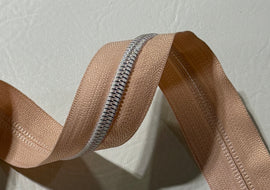#5 Zipper Tape - 3 yard cut - Baby Blush (209)