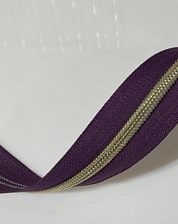 #5 Zipper Tape - 3 yard cut - Amethyst