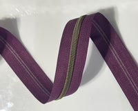 #5 Zipper Tape - 3 yard cut - Plum Purple 767?