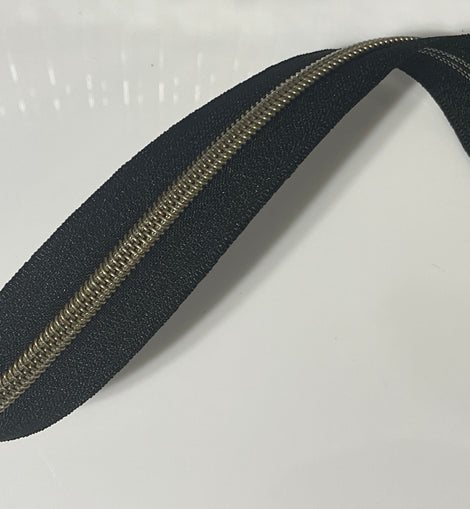 #5 Zipper Tape - 3 yard cut - Black