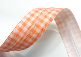 #5 Zipper Tape - 3 yard cut - Orange Plaid