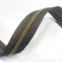 #5 Zipper Tape - 3 yard cut - Espresso 602