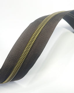 #5 Zipper Tape - 3 yard cut - Espresso