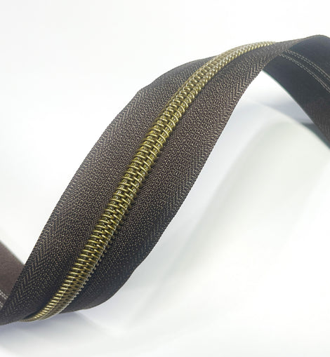 #5 Zipper Tape - 3 yard cut - Espresso