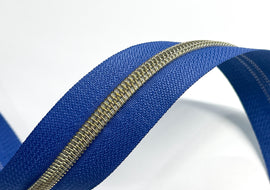 #5 Zipper Tape - 3 yard cut - Cobalt Blue