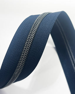 #5 Zipper Tape - 3 yard cut - Navy Blue 731