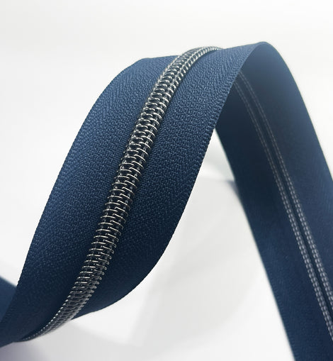 #5 Zipper Tape - 3 yard cut - Navy Blue