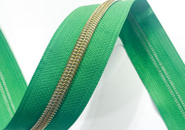 #5 Zipper Tape - 3 yard cut - Shamrock