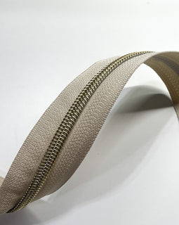 #5 Zipper Tape - 3 yard cut - Camel 698