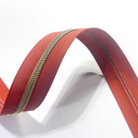 #5 Zipper Tape - 3 yard cut - Rust 02