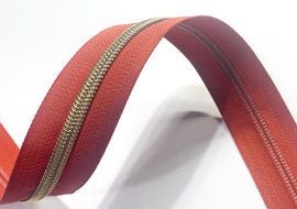 #5 Zipper Tape - 3 yard cut - Rust