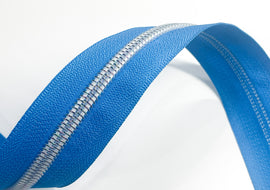 #5 Zipper Tape - 3 yard cut - Cyan