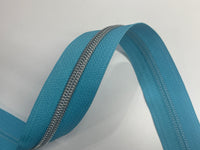 #5 Zipper Tape - 3 yard cut - Turquoise 591