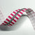 #5 Zipper Tape - 3 yard cut - Magenta Stripe w/ Nickel teeth