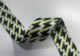 1.5" Printed Webbing - Lightning Bolts (5 yard cut)
