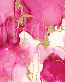 RETAIL - Pink and Gold Glitter Inked