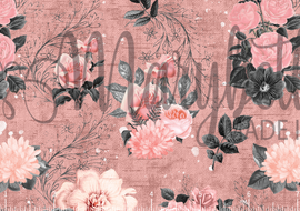 PREORDER - Rose Gold Floral Denim