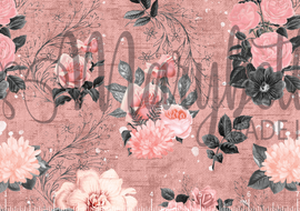 DIGITAL FILE - Rose Gold Floral Denim