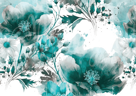 PREORDER - Teal Chromatic Floral Autumn