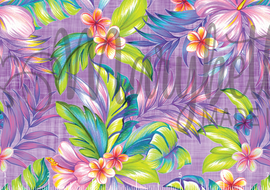 DIGITAL FILE - Tropical Floral on Purple