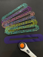 6" Zipper Overlay Acrylic Template - WITH ROTARY CORNERS (for #5 zipper)