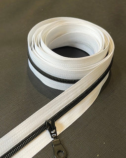 #5 Zipper Tape - 3 yard cut - White