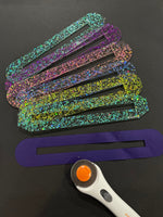 9" Zipper Overlay Acrylic Template - WITH ROTARY CORNERS (for #5 zipper)