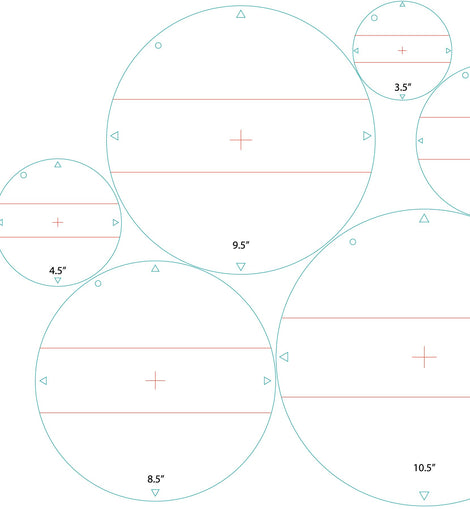 Quilting/Applique Circle (Half Step) Acrylic Template