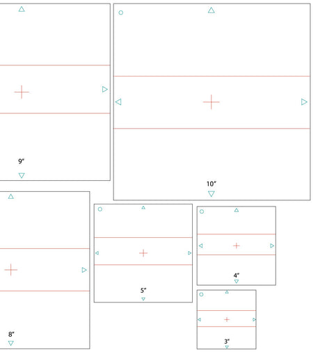 Quilting/Applique Squares (Full Step) Acrylic Template