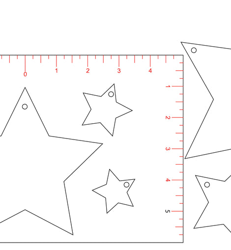 Reverse Applique Star Template