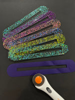 5" Zipper Overlay Acrylic Template - WITH ROTARY CORNERS (for #5 zipper)