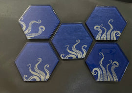 Glass Coaster Set- Kraken Tentacles