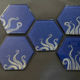 Glass Coaster Set- Kraken Tentacles